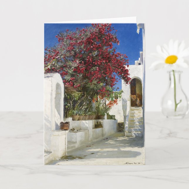 Carte Capri - Oleandres en fleurs, Peder Severin Krøyer (Petite plante)