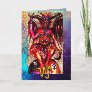 CARTE CAPRICORN, DEVIL, ASTROLOGIE TAROTE ZODIAC ANNIVER