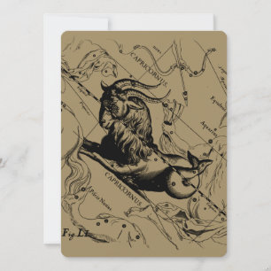 Carte Capricorne Constellation Hevelius 1690 sur Taupe