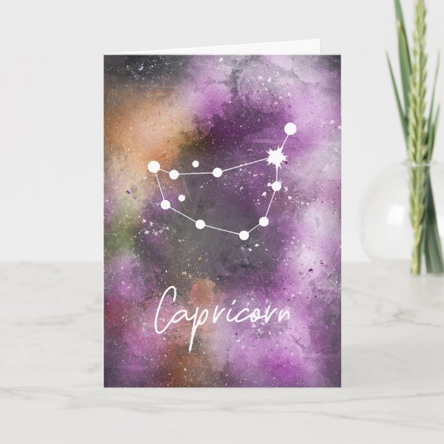 Carte Capricorne Constellation Zodiac Galaxie (Devant)