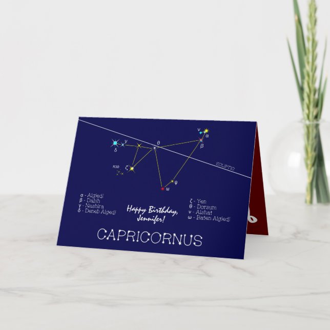 Carte Capricorne de Constellation Zodiaque (Devant)