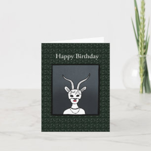 Carte Capricorne gothique Décembre Janvier Zodiac Annive