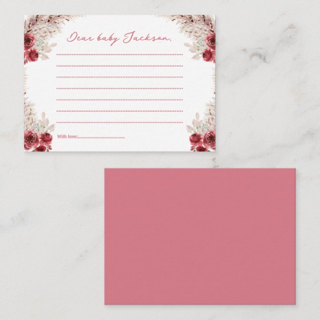 Carte Capsule Citrouille Baby shower d'automne (Devant / Derrière)