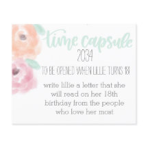 Carte Capsule de l'heure d'anniversaire