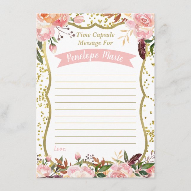 Carte Capsule Heure Anniversaire (Devant)