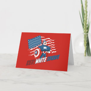 Carte Captain America Rouge, Blanc et Brave