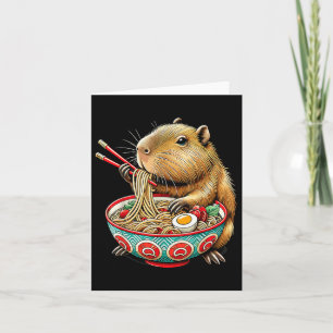 Carte Capybara Aime Les Nouilles Capybara Manger Du Bram