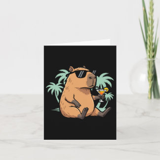 Carte Capybara avec queue - ambiance détendue