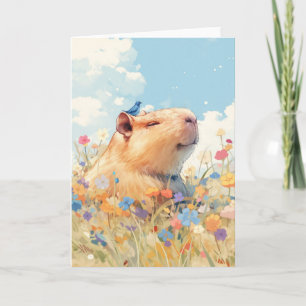 Carte Capybara Blisser Bonheur