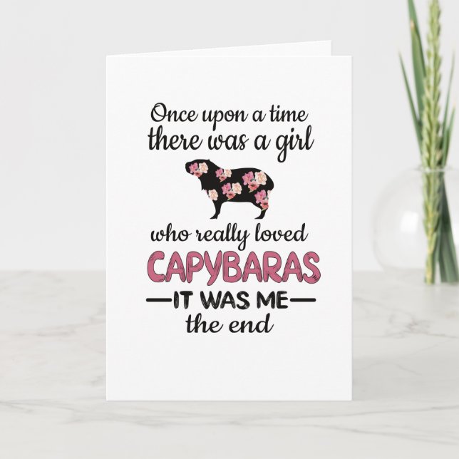Carte Capybara Girl Rodent Carpincho Capybara Lover (Devant)