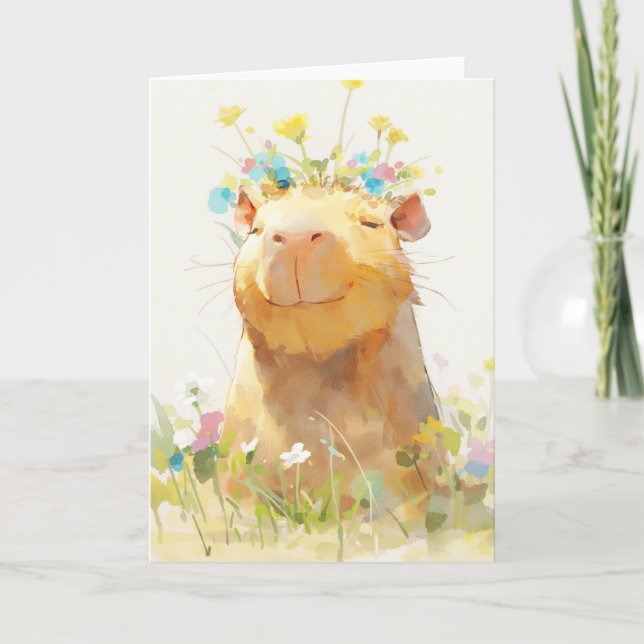 Carte Capybara Zen Moment (Devant)
