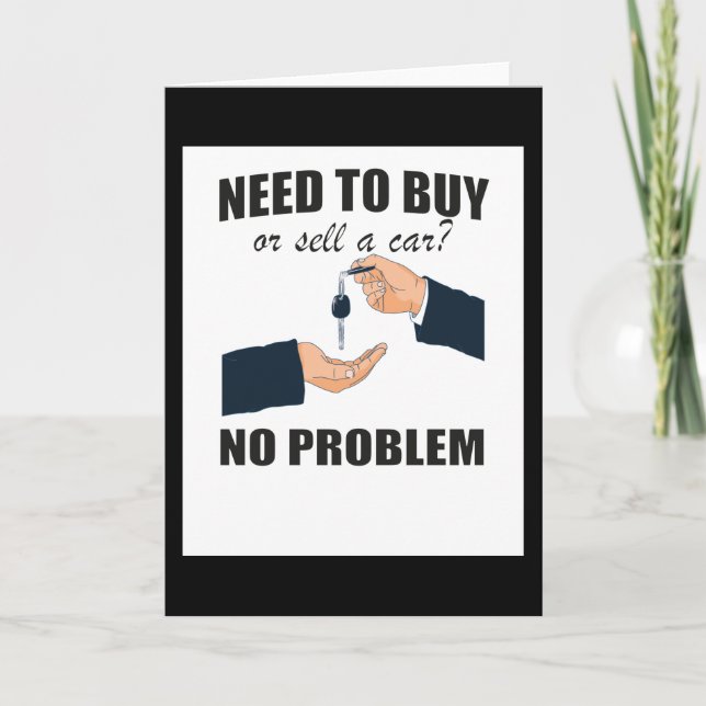 Carte Car Salesman Gift for Auto Seller (Devant)