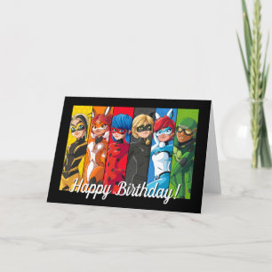 Carte Caractère de coccinelle miqueuse Anniversaire