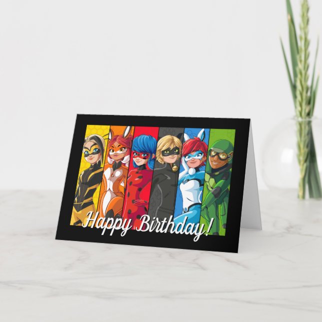 Carte Caractère de coccinelle miqueuse Anniversaire (Devant)