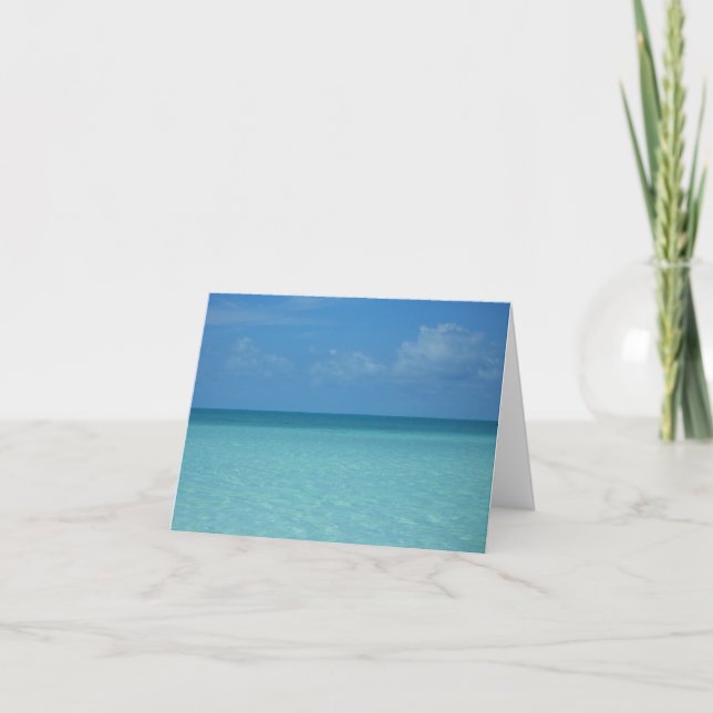 Carte Caraïbes Horizon Tropical Turquoise Bleu (Devant)