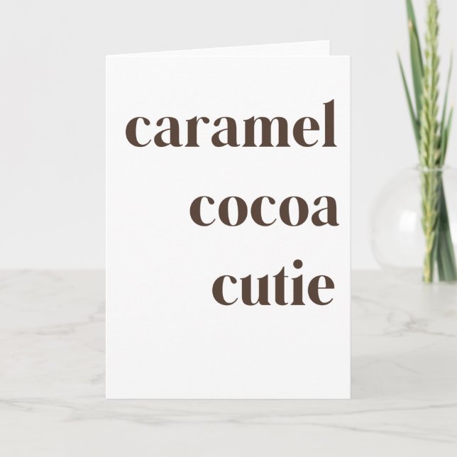 Carte Caramel Cocoa Cutie Melanin Queen Afro Girl (Devant)
