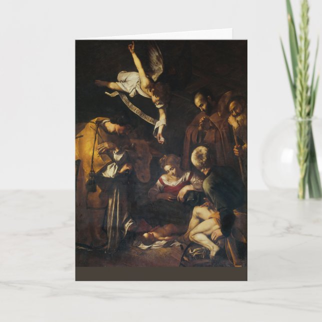 Carte Caravaggio - Crèche - Joyeuses fêtes (Devant)