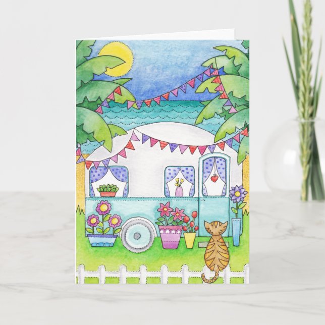 Carte Caravan Art Grey Card (Devant)