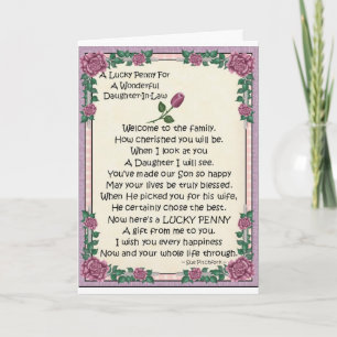 Carte Card-Daughter-In-Law-Lucky Penny-Glue Penny On