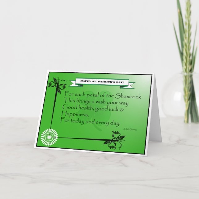 Carte Card_St. Le jour de Patrick (Devant)