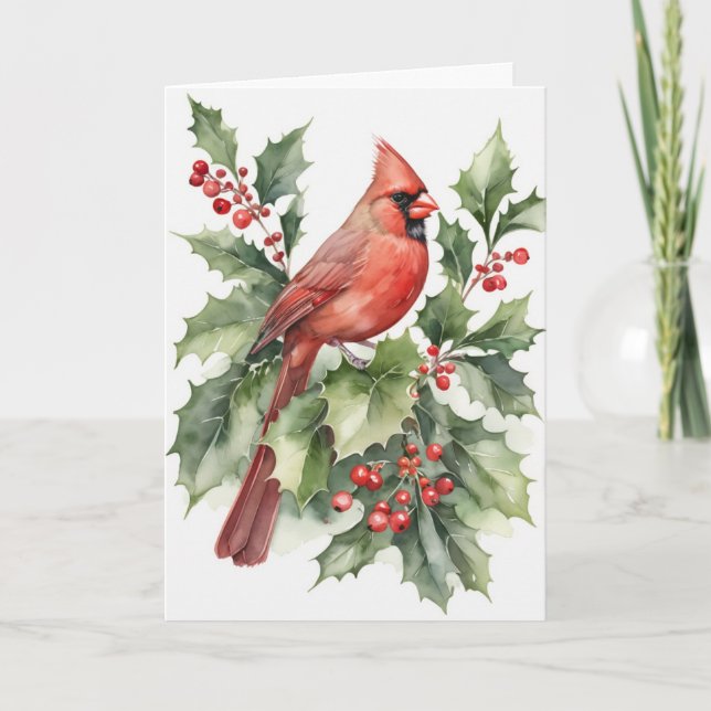 Carte Cardinal aquarelle (Devant)