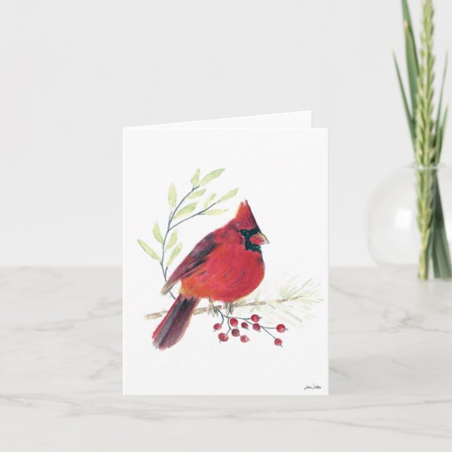 Carte Cardinal Berries Card (Devant)