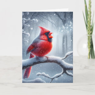 Carte Cardinal De Noël Dans Les Snowflakes