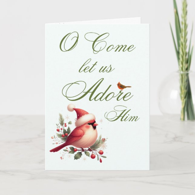 Carte Cardinal Hymn Lyric Christmas Card (Devant)