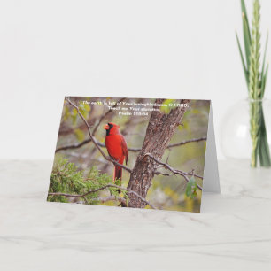 Carte Cardinal Rouge Psaume 119:64
