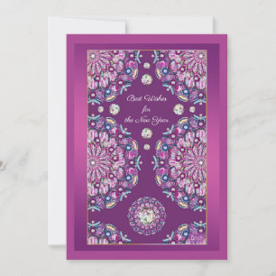 Carte Cardinal rouge Rosace