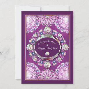 Carte Cardinal rouge Rosace