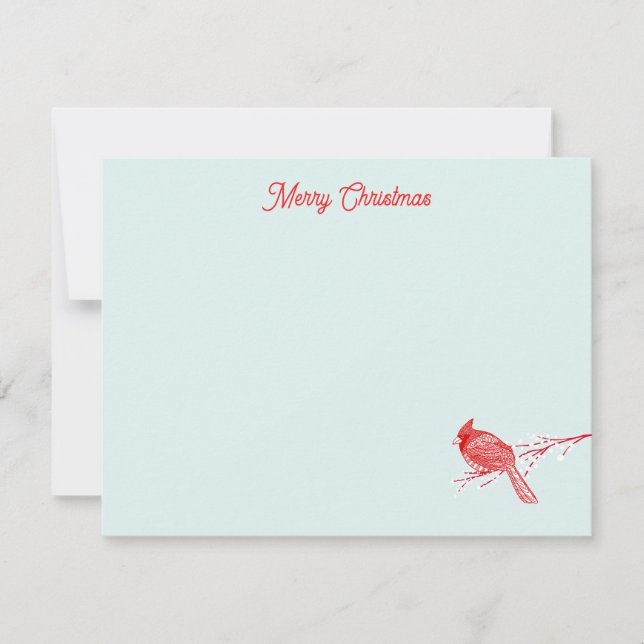 Carte Cardinale de neige de Noël (Devant)