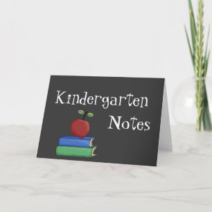 Carte Cards de notes pour l'enseignant de la maternelle