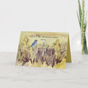 Carte Carême Joël Écriture Bluebird Désert