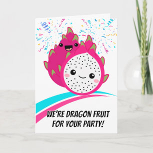 Carte Caricature à base de dragon de fruits RSVP