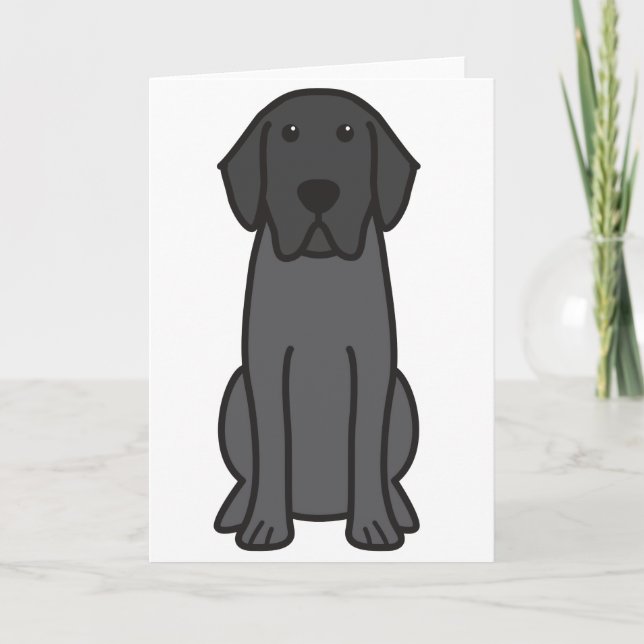 Carte Caricature de chien de Labrador Retriever (Devant)