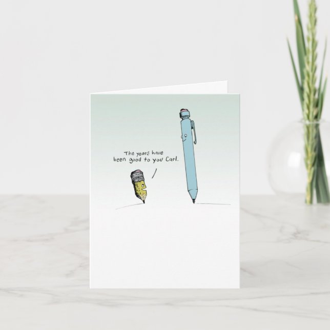 Carte Caricature de crayons (Devant)