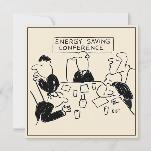 Carte Caricature de la conférence sur l'économie d'énerg (Devant)