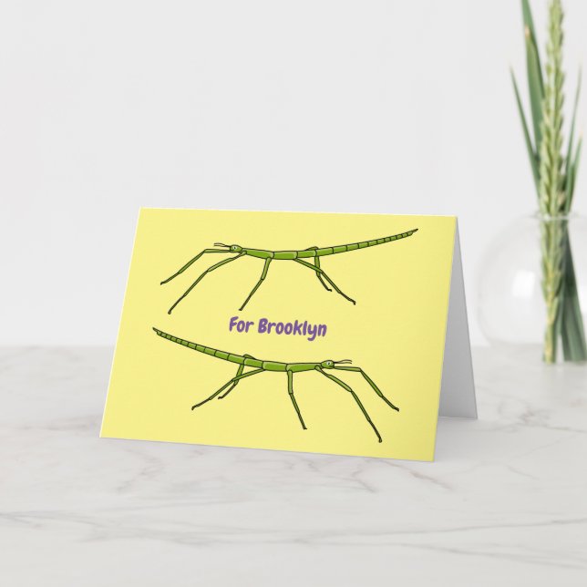 Carte Caricature de mignon rouge vert avec des visages h (Devant)