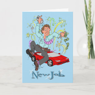 Carte Caricature masculine du nouveau travail