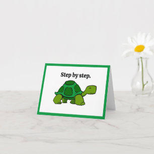 Carte Caricature pas à pas de tortue, gagnant persistant