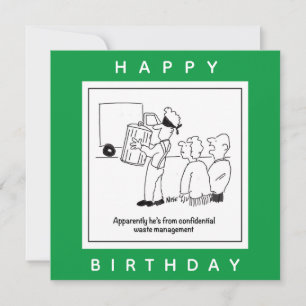 Carte Caricature sur la gestion confidentielle des déche