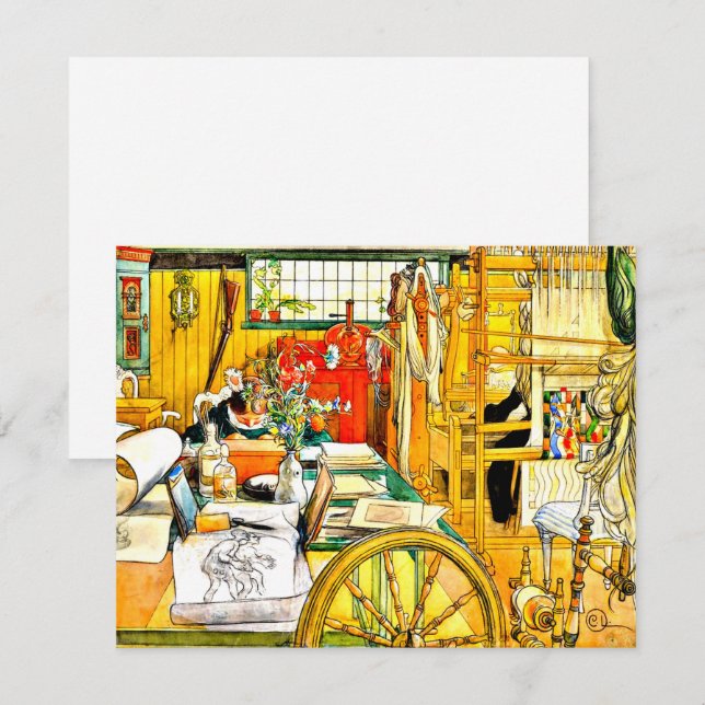Carte Carl Larsson - L'Atelier (Devant / Derrière)