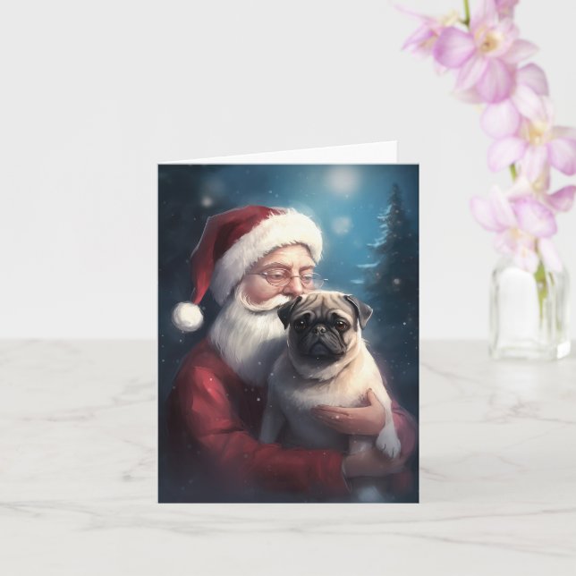 Carte Carlin Avec Noël Festif Du Père Noël (Orchidée)