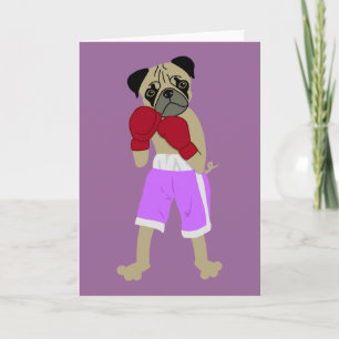Carte Carlin Chien Boxer Gants Boxer
