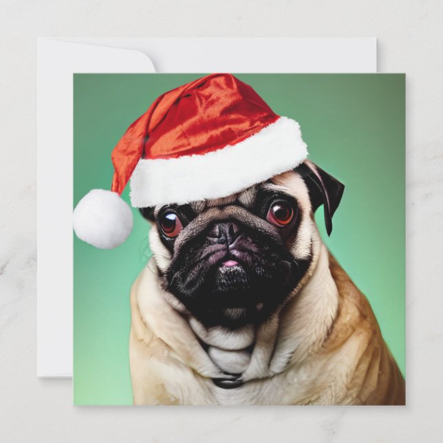 Carte Carlin Chien Noël (Devant)