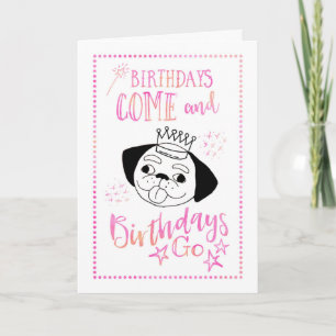 Carte Carlin drôle Poème d'anniversaire
