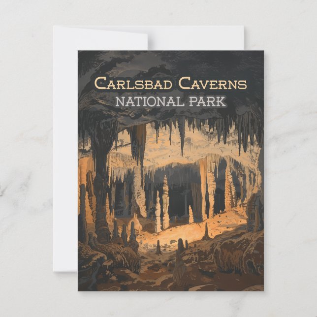 Carte Carlsbad Caverns National Park Nouveau Mexique Car (Devant)