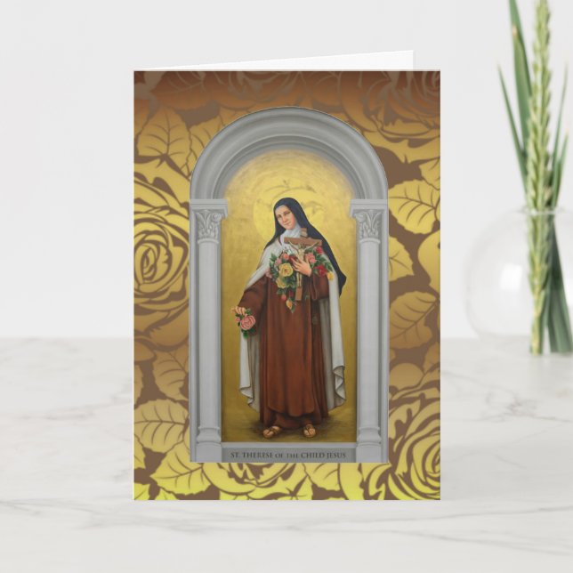 Carte Carmelite Nun St Therese la Petite Fleur (Devant)