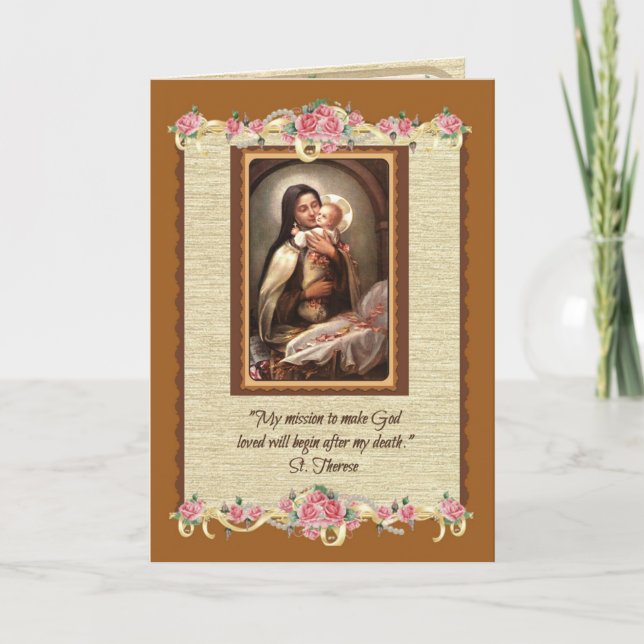 Carte Carmélite religieuse catholique de Saint-Thérèse (Devant)